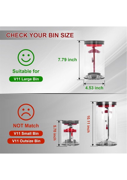 V11 V15 SV14 SV15 SV22 Elektrikli Süpürge Haznesi Yedek Aksesuarları Parçaları Için Daha Büyük Toz Haznesi Hepa Filtresi (Yurt Dışından) indirimleri