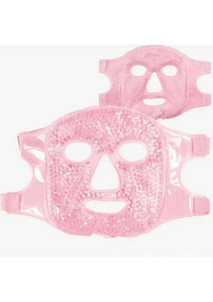 AYDOGANTICARET44 Terapi Jel Yüz Maskesi Soğuk ve Sıcak Boncuklu Ayarlanabilir Maske (Pembe) modelleri