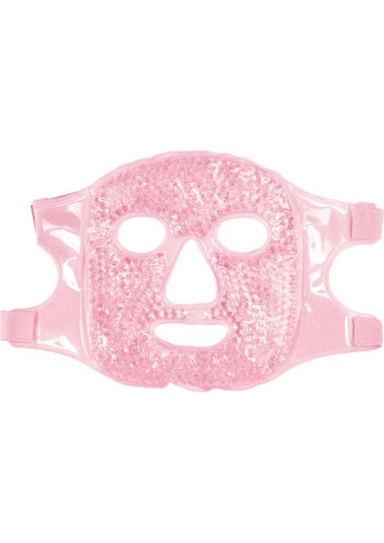 AYDOGANTICARET44 Terapi Jel Yüz Maskesi Soğuk ve Sıcak Boncuklu Ayarlanabilir Maske (Pembe)