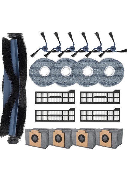 X10 Pro Omni Robot Süpürge Ana Yan Fırça Hepa Filtre Paspas Bezi Toz Torbaları Yedek Yedek Parçalar (Yurt Dışından)