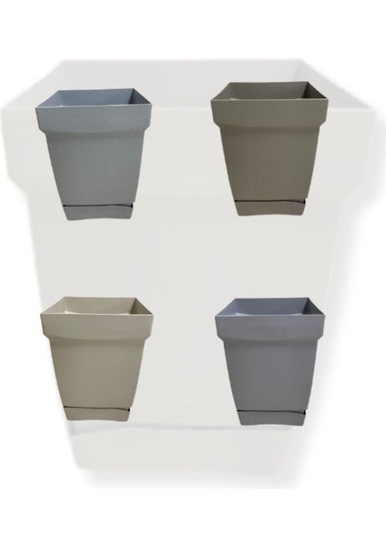 2 No Modern Kare Saksı K259