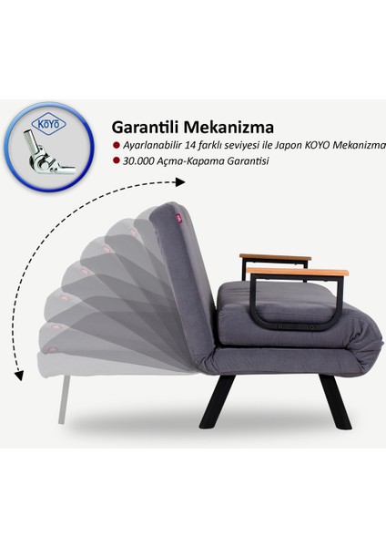 Sando İkili Katlanır Yataklı Koltuk - Petrol