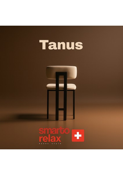 Tanus 2’li Sandalye Seti — Ahşap Ayaklı, Siyah beyaz Kumaş fiyatları