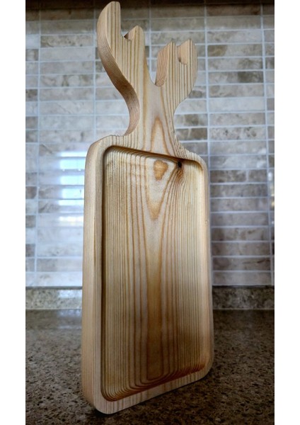 Ahşap Sunum Tahtası - 31 X 12 Cm - Açık Kahverengi