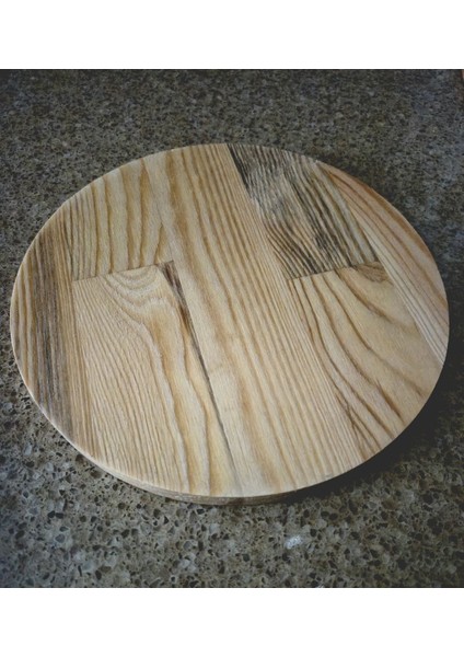 5 Bölmeli Yuvarlak Sunum/Çerez Tahtası - 23 cm - Açık Kahverengi fiyatları