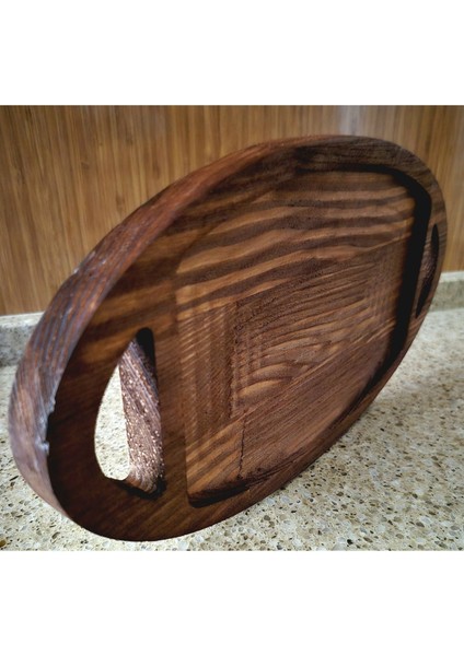 Oval Sunum Tahtası - 16 X 32 cm - Koyu Kahverengi modelleri