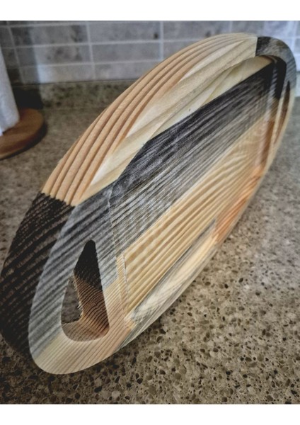 Oval Sunum Tahtası - 16 X 32 cm - Açık Kahverengi fırsatları