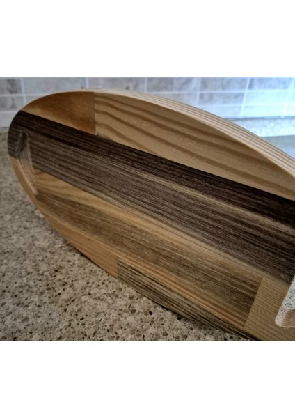 Oval Sunum Tahtası - 16 X 32 cm - Açık Kahverengi indirimleri