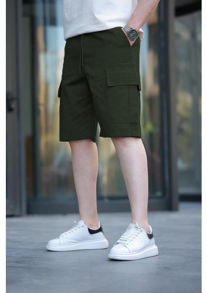 Haki Kargo Cepli Erkek Şort E6571