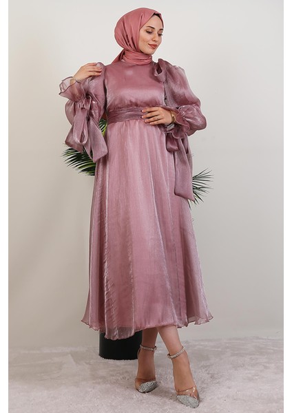 Mişa Tesettür Elbise Pudra fiyatları