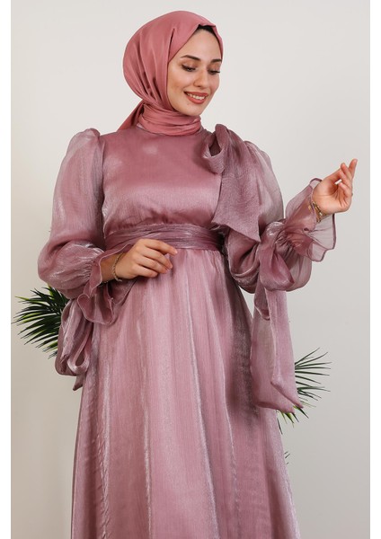 Mişa Tesettür Elbise Pudra indirimleri