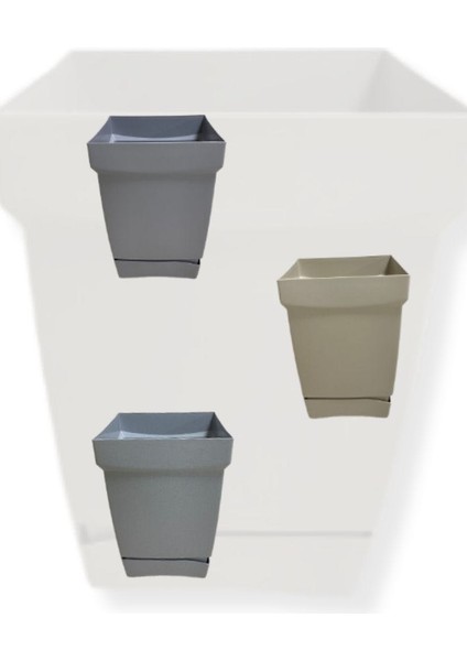 1 No Modern Kare Saksı K258