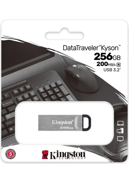 DTKN-256GB 256GB DataTraveler Kyson 200MB-s Metal USB 3.2 Gen 1 Flash Bellek fiyatları