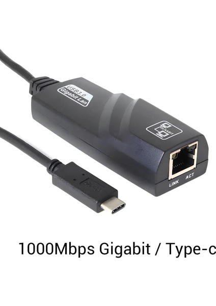 Type-C to Gigabit Ethernet Adaptör ⚡ 10/100/1000Mbps RJ45 Ağ Dönüştürücü indirimleri