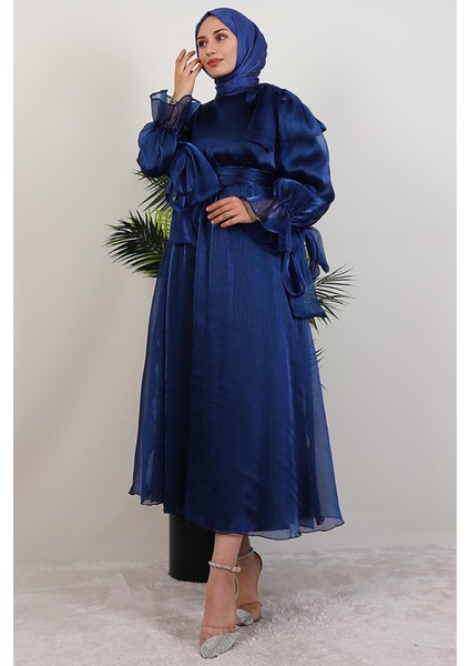 Mişa Tesettür Elbise Lacivert