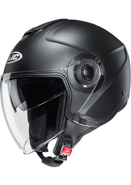 İ40N Yarım Motosiklet Kaskı Mat Siyah