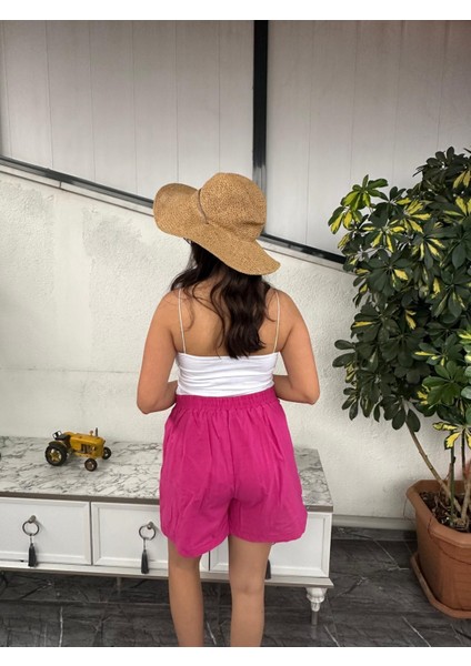 Kadın Yüksek Bel Pileli Rahat Kesim Yazlık Şort – Günlük Kombinlerin En Şık Parçası modelleri