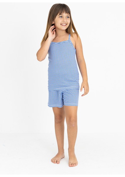 Kız Çocuk Pamuklu Ip Askılı Şortlu Pijama Takımı modelleri
