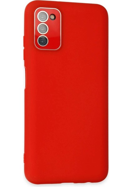 Samsung Galaxy A03S Kılıf Lansman Glass Kapak - Kırmızı fiyatları
