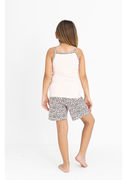 Kız Çocuk Pamuklu Ip Askılı Şortlu Pijama Takımı fırsatları