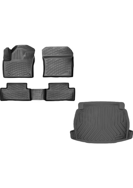 Toyota C-Hr 2023 Sonrası Havuzlu Paspas + Bagaj Havuzu Hybrid Ses Sistemi Yok