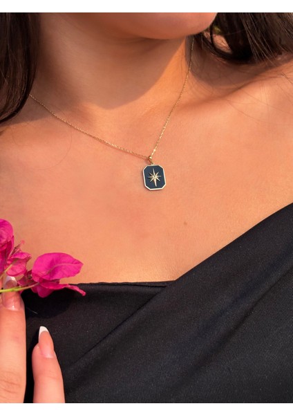 14 Ayar Altın Taşlı Kuzey Yıldızı Kolye fiyatları