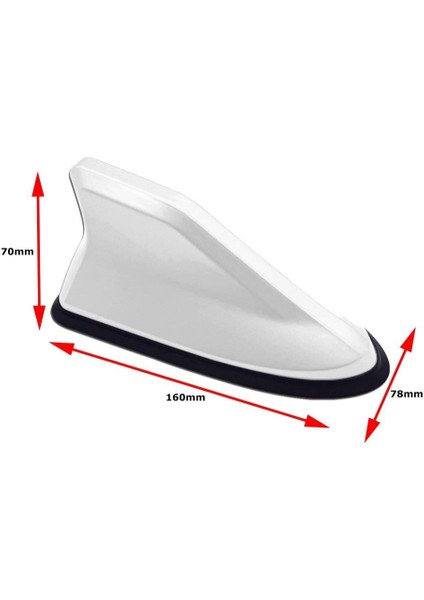 Ford P100 Uyumlu Silikon Tabanlı Shark Köpekbalığı Balina Tavan Anteni Beyaz fiyatları