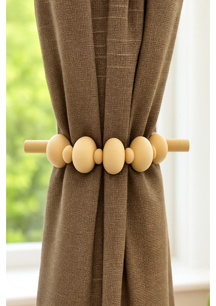 4 Adet Braid Ahşap Ahşap Boncuk Makrome Perde Süsü fiyatları