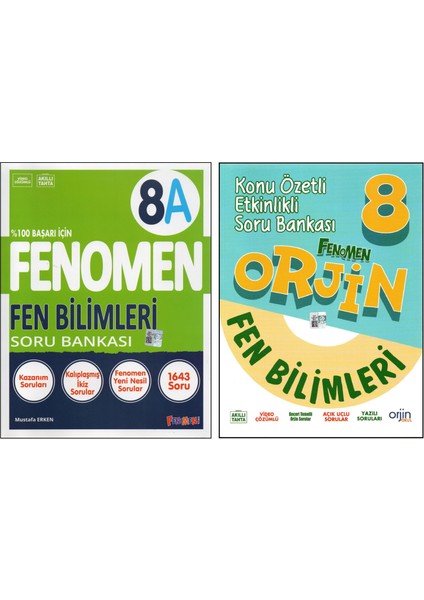 Fenomen 8. Sınıf 8A+ORJİN Fen Bilimleri (2 Kitap)