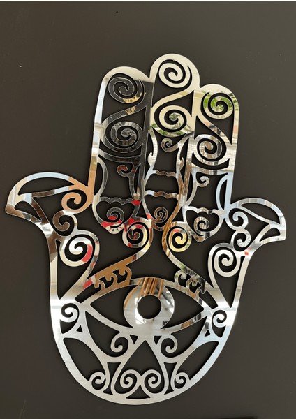 Hamsa Fatma Ana Eli Mdf Üzeri Gold Pleksi Duvar Dekorasyon fırsatları