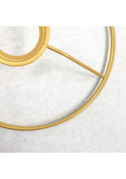 Abajur Teli | 30 cm Çap | Mat Gold | Abajur Başlığı & Makrome Abajur Yapım Iskeleti | Abajur Şapka Teli |E27 Duy Uyumlu modelleri