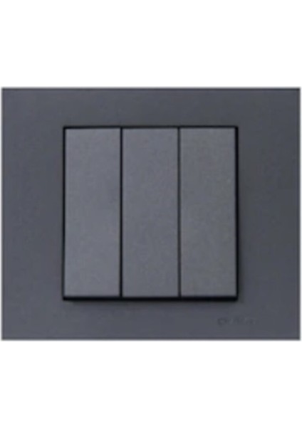 Ovivo Grano Füme 3'lü Anahtar + Çerçeve Dahil