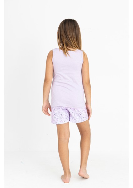 Kız Çocuk Pamuklu Sıfır Kollu Şortlu Pijama Takımı fırsatları