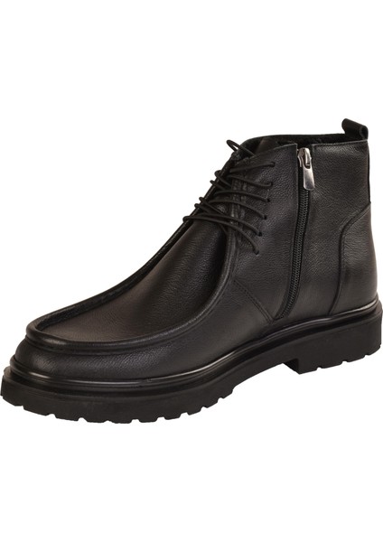 Erkek Içi Kürklü Fermuarlı Deri Casual Bot modelleri