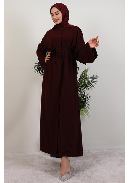 Mercan Tesettür Ferace Koyu Bordo fırsatları