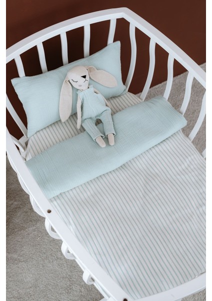 Bebek Boy Müslin Nevresim Takımı (100X150) | Line Series - Blue fiyatları