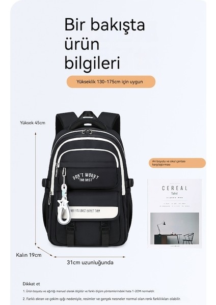 Lıcorıce Yüksek Kaliteli Lise Öğrencisi Okul Çantası Büyük Kapasiteli Seyahat Hafif Su Geçirmez Üniversite Öğrencisi Sırt Çantası (Yurt Dışından) fiyatları