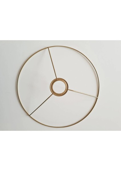 Abajur Teli | 20 cm Çap | Mat Gold | Abajur Başlığı & Makrome Abajur Yapım Iskeleti | Abajur Şapka Teli |E27 Duy Uyumlu