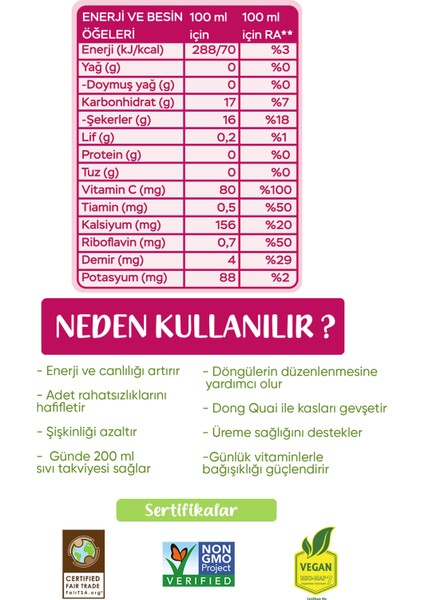 Organik Içerikli Pms Regl Dönemine Özel Takviye modelleri