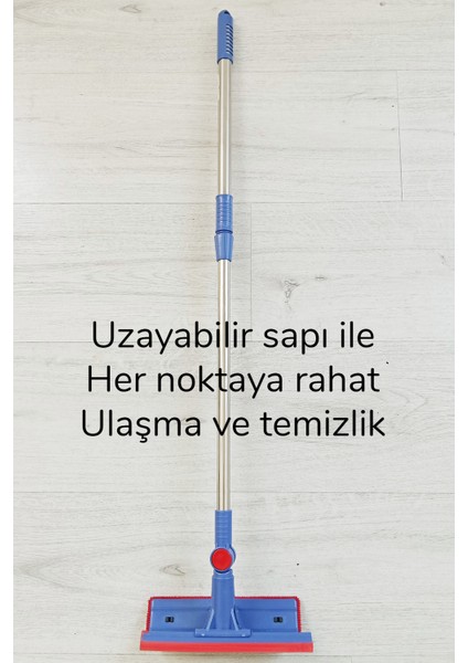 Çok Amaçlı Cam Silme Fırçası - Silikon Uçlu Çekçek - Tüy Toplayıcı Döner Başlıklı