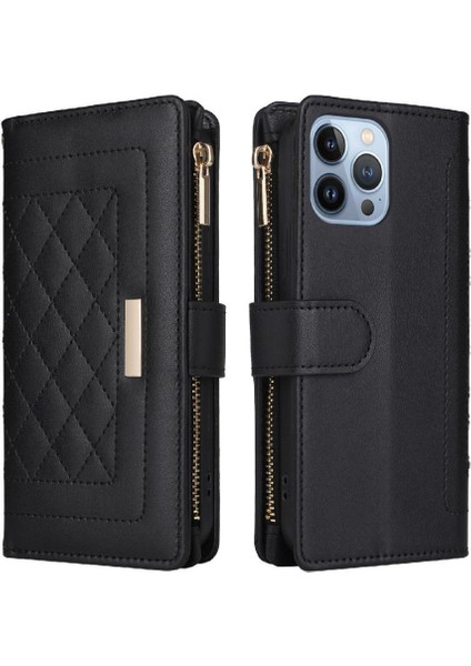 IPhone 13 Için Flip Case Pro Max Kayış Kart Yuvaları Cüzdan Darbeye (Yurt Dışından)