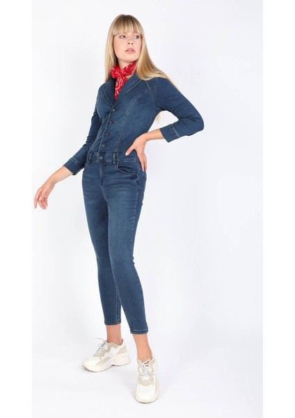 Kadın Koyu Lacivert Jean Tulum Pantolon fiyatları