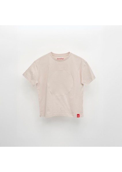 Unisex, 100% Koton, Çocuk, Oversize, Janti Fox Patchleriyle Tasarlanabilir Bej T-Shirt fiyatları