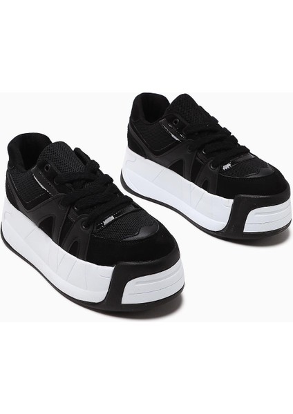 Alvi Siyah Deri Detaylı Kadın Sneakers indirimleri