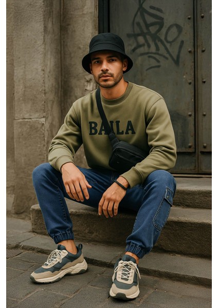 Erkek Koyu Mavi Kargo Cepli Jogger Pantolon