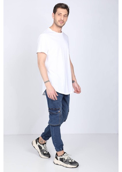 Erkek Koyu Mavi Kargo Cepli Jogger Pantolon indirimleri