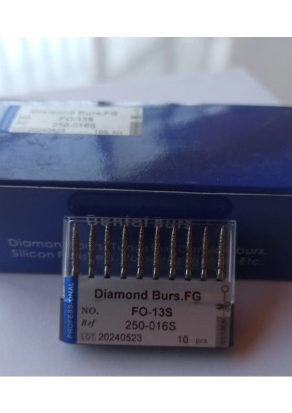 Diamond Burs.fg FO-13S Serisi Elmas Matkap Yüksek Hızlı Stomatoloji Departmanı Diş Lab Taşlama Aracı 100 Adet fiyatları
