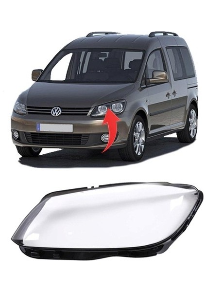 Volkswagen Vw Caddy 2011-2015 Uyumlu Sol Far Camı ( Şöför ) 2K5941005B