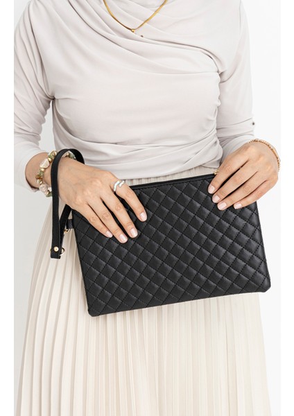 Kadın Kapitone Deri Clutch Portföy Çanta modelleri