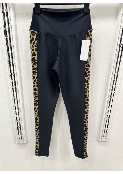 Kadın Full Likralı Mikro Dalgıç Kumaş Leopar Desenli Yüksek Bel Tayt modelleri